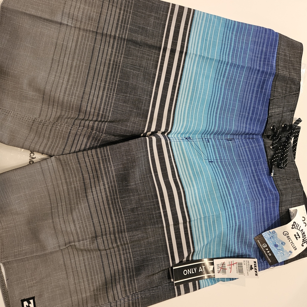 Billabong Ocean Blue and Charcoal Shorts